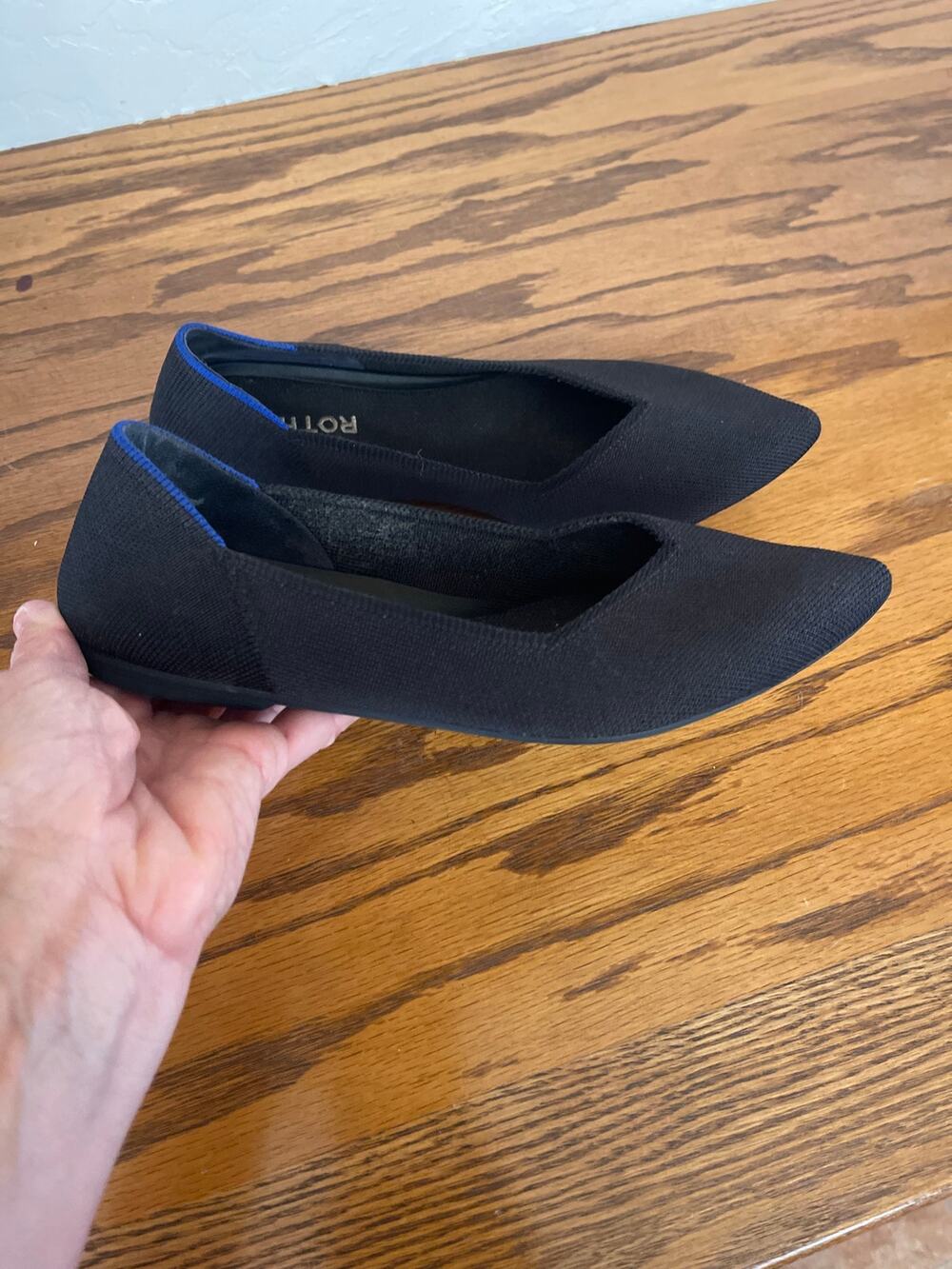 ROTHY’S pointy toe slip on shoes 7.5